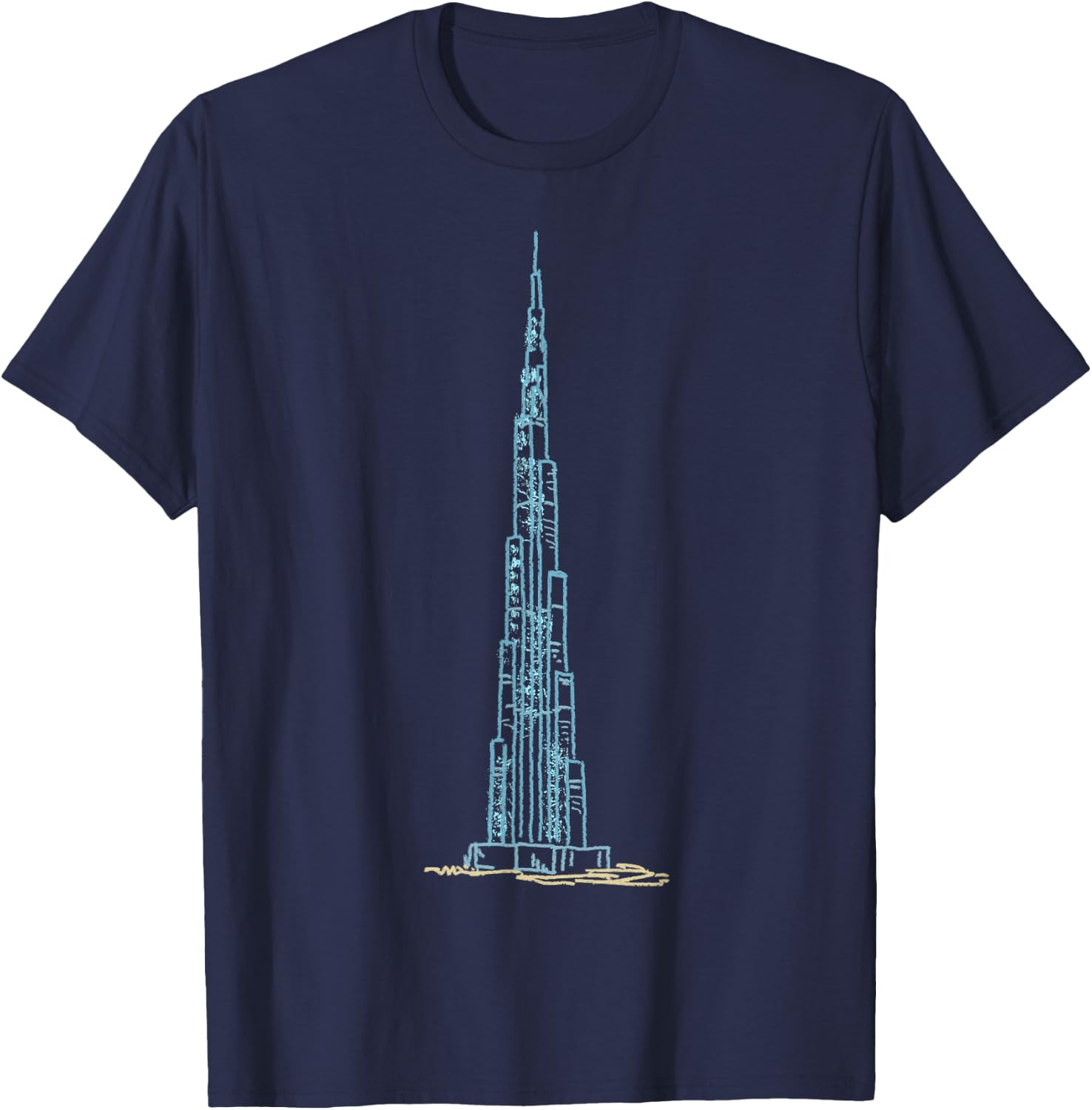 Burj Khalifa Dubai T Shirt T-Shirt - T-Shirt | Navy