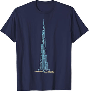 Burj Khalifa Dubai T Shirt T-Shirt - T-Shirt | Navy