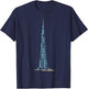 Burj Khalifa Dubai T Shirt T-Shirt - T-Shirt | Navy