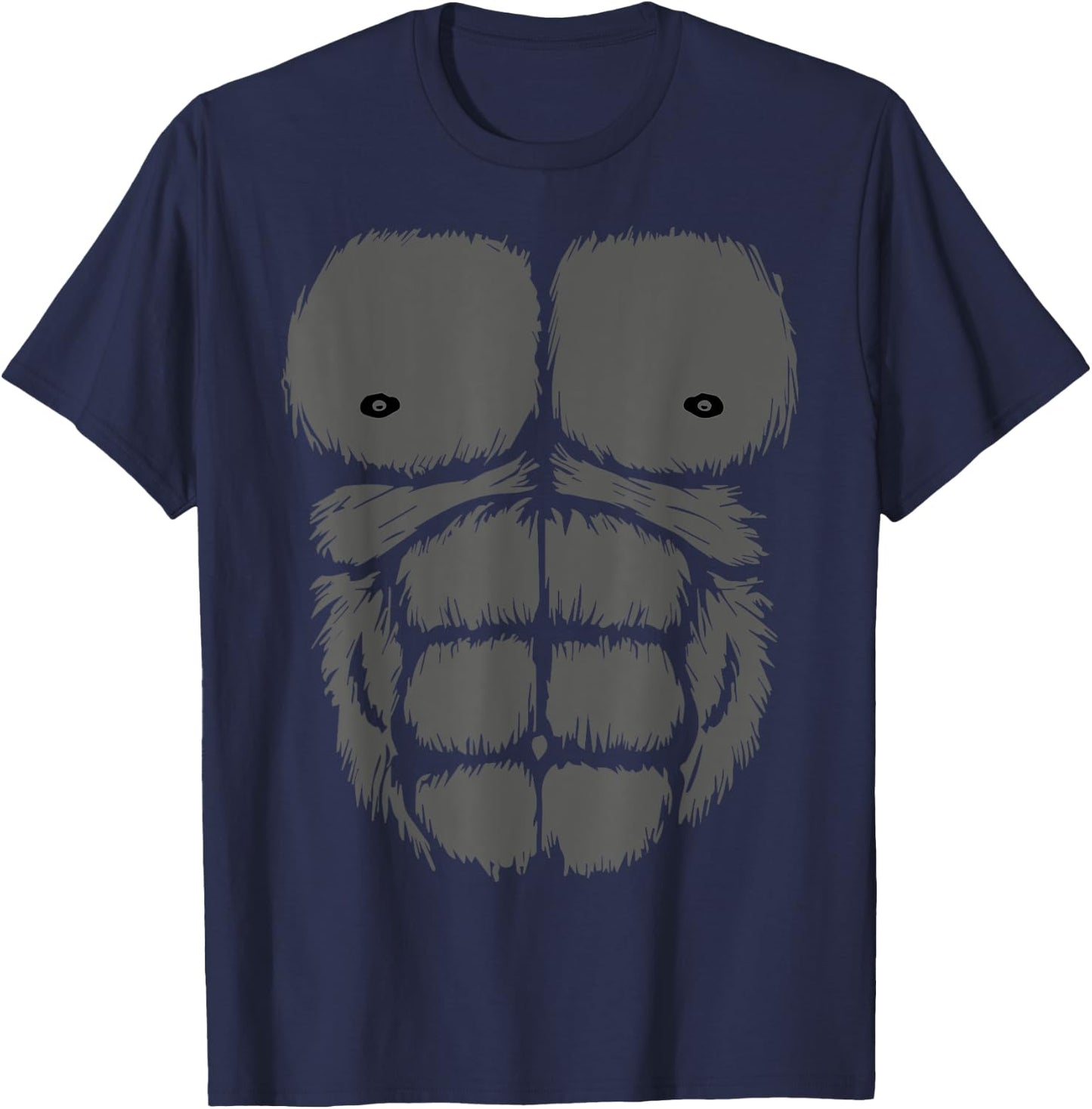 Gorilla Chest Belly Monkey Ape Muscle Kids Adult Fanc T-Shirt - T-Shirt | Navy