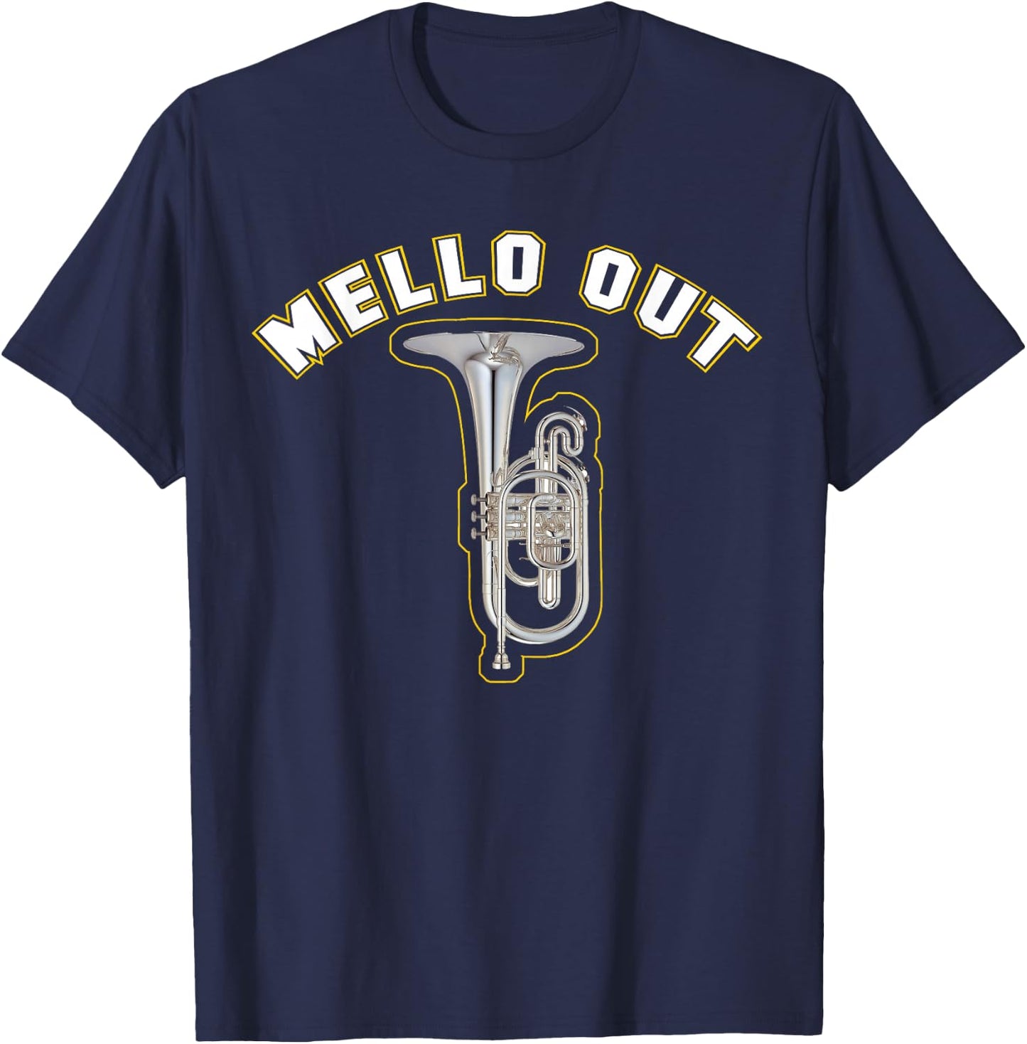 MELLO OUT Mellophone Marching Band T-Shirt - T-Shirt | Navy