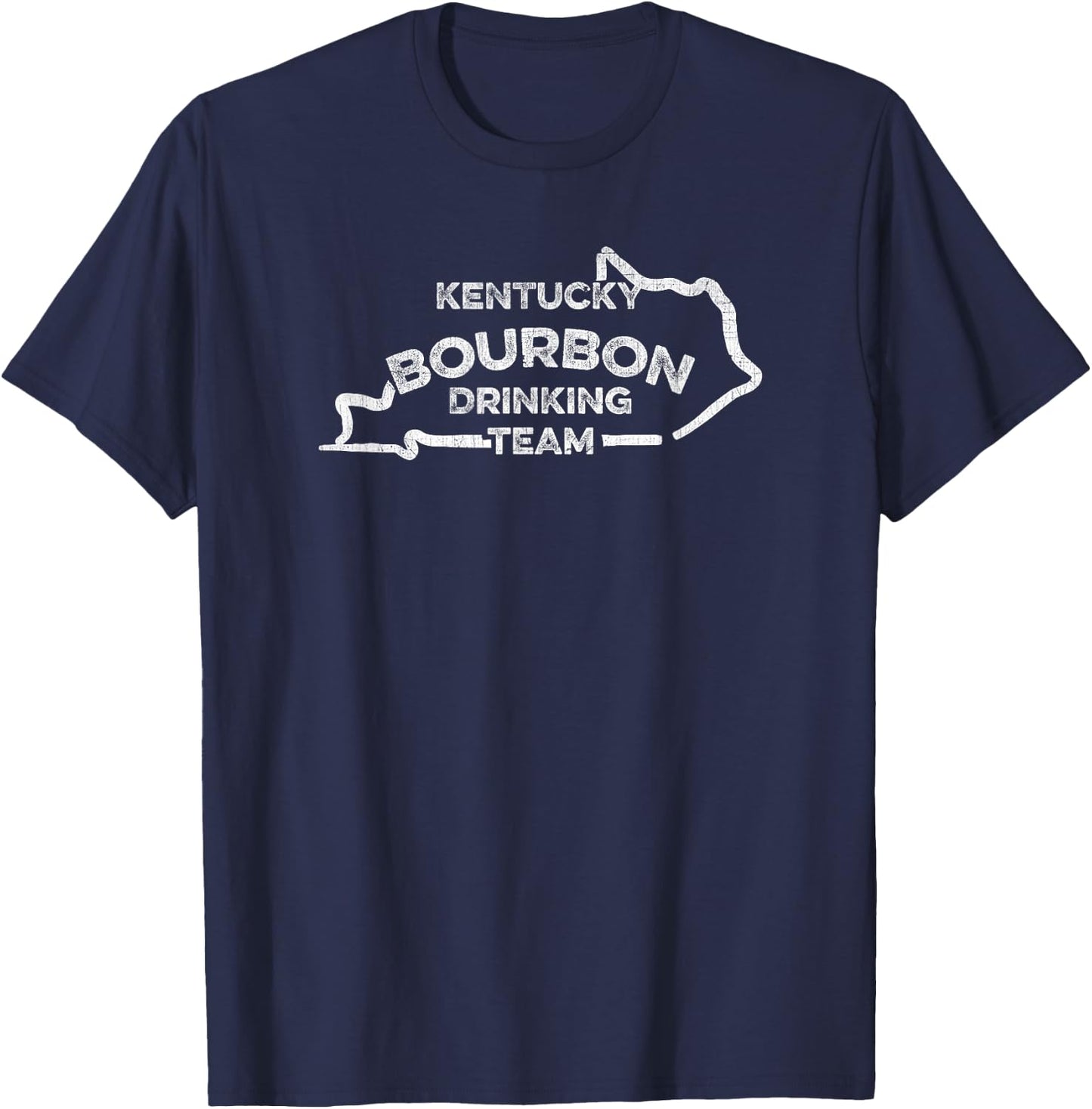 Kentucky Bourbon Drinking Team State - Whiskey Lover T-Shirt - T-Shirt | Navy