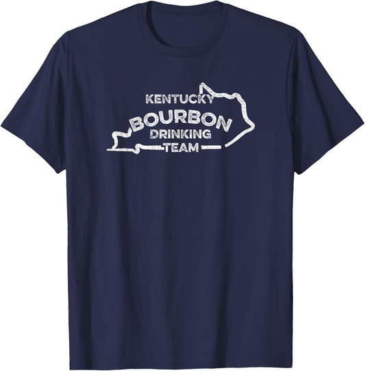 Kentucky Bourbon Drinking Team State - Whiskey Lover T-Shirt - T-Shirt | Navy