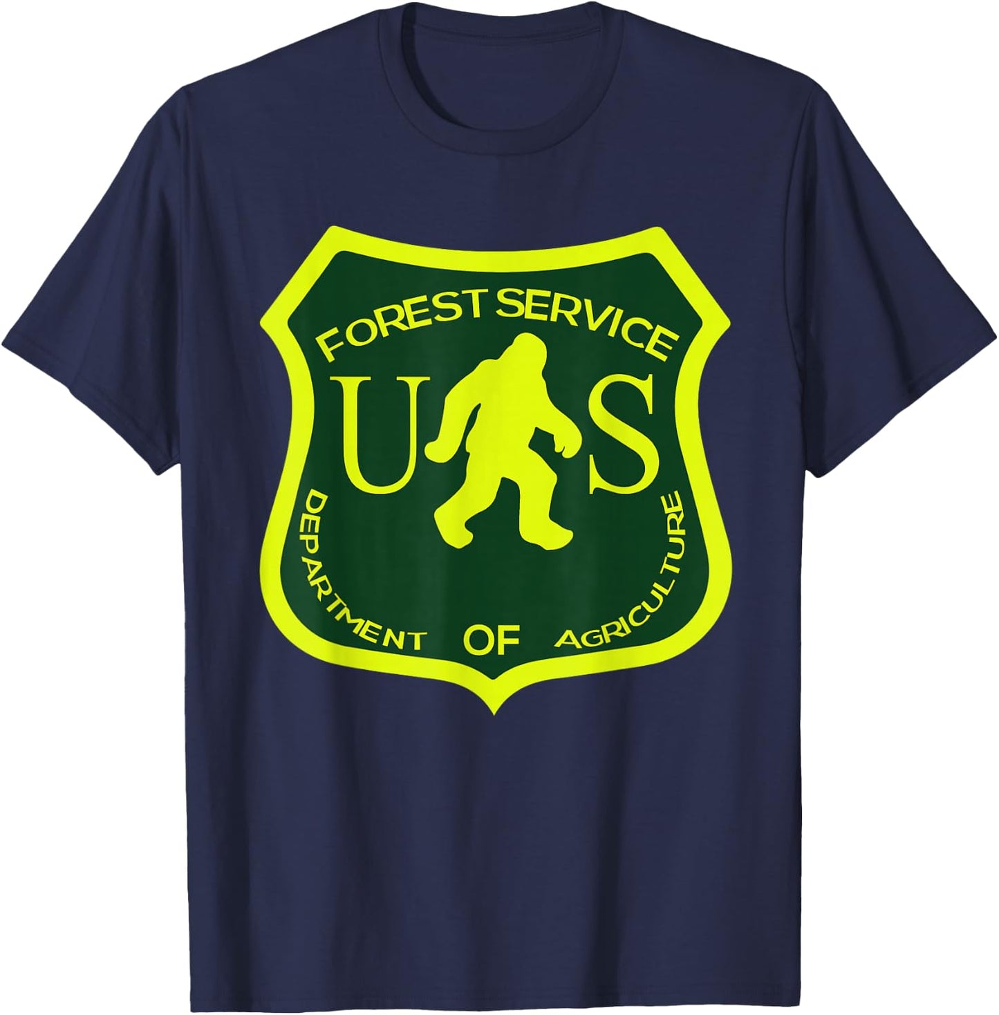 Funny Bigfoot National Park Forest Service Sasquatch T-Shirt - T-Shirt | Navy