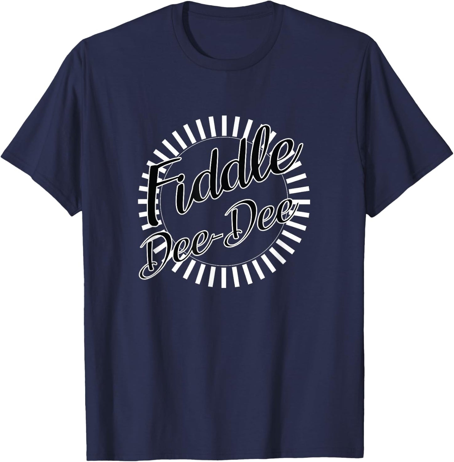 Lovely Women's Blue Fiddle Dee Dee Retro Classic Fit Short Sleeve T-Shirt - T-Shirt | Navy