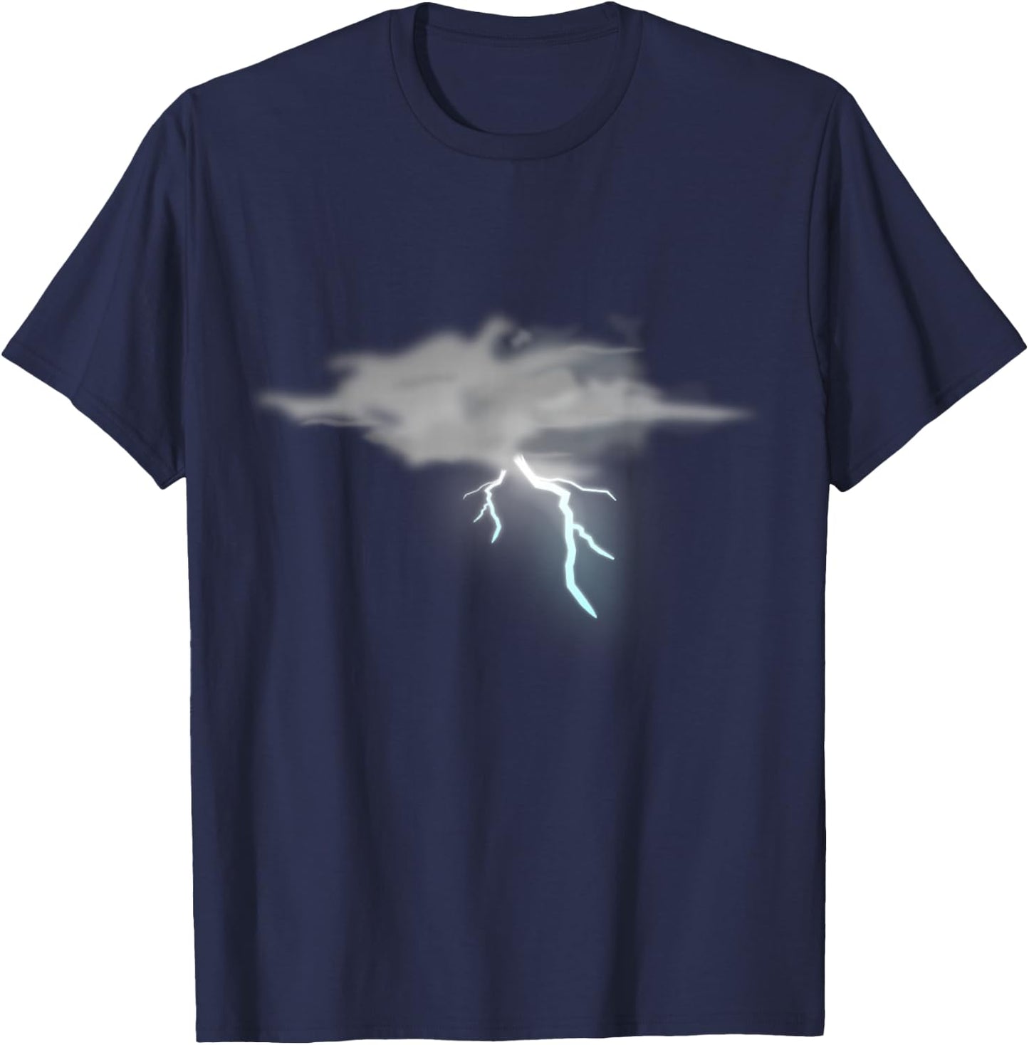 Storm Cloud Lightning Bad Weather T-Shirt - T-Shirt | Navy