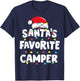 Camper Camping Christmas Santa's Favorite Funny Xmas T-Shirt - T-Shirt | Navy