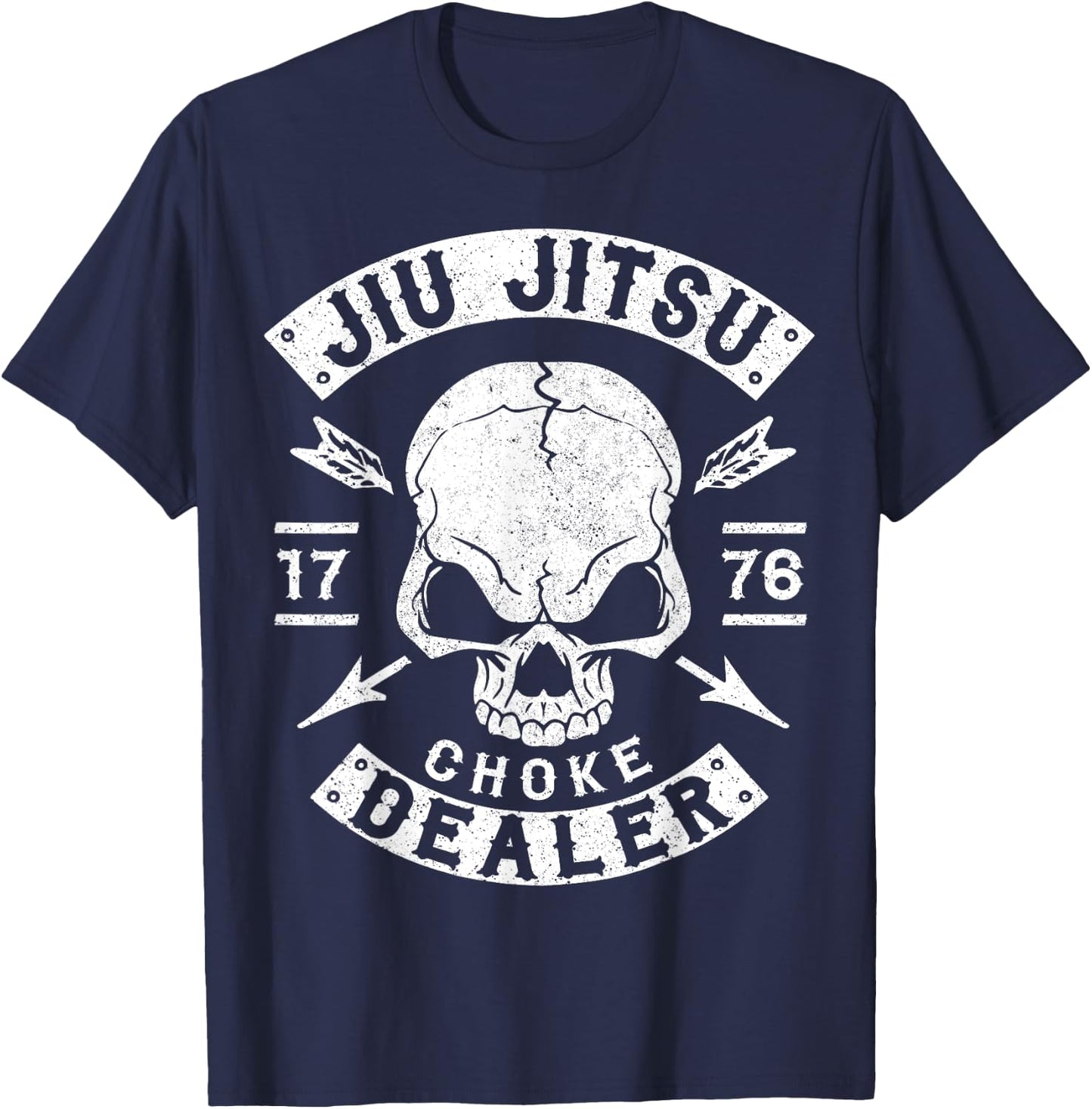 Jiu Jitsu T Shirt, Choke Dealer, Mma Shirt, Bjj T-Shirt - T-Shirt | Navy