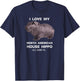 I Love My House Hippo Skinny Pig Owners T-Shirt - T-Shirt | Navy