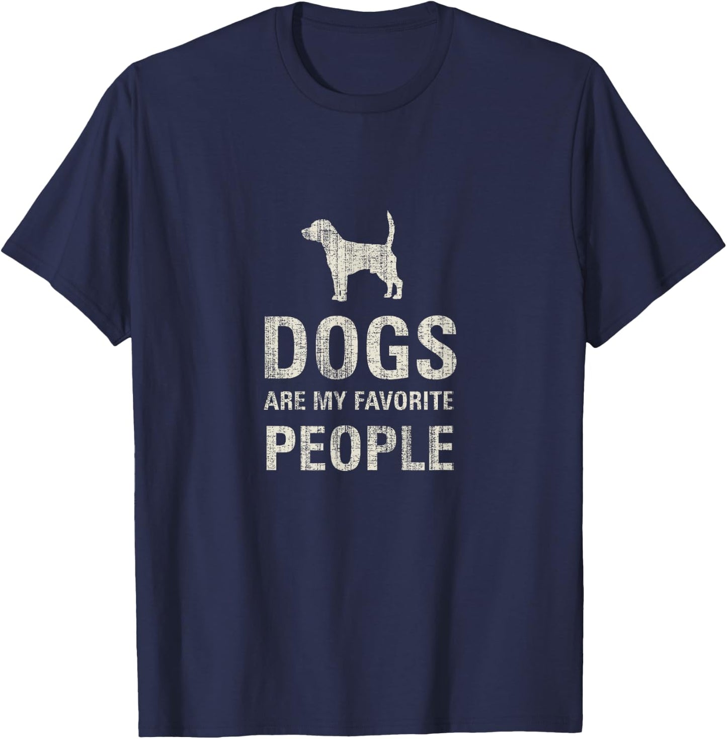 Dogs Are My Favorite People T-Shirt - T-Shirt | Navy