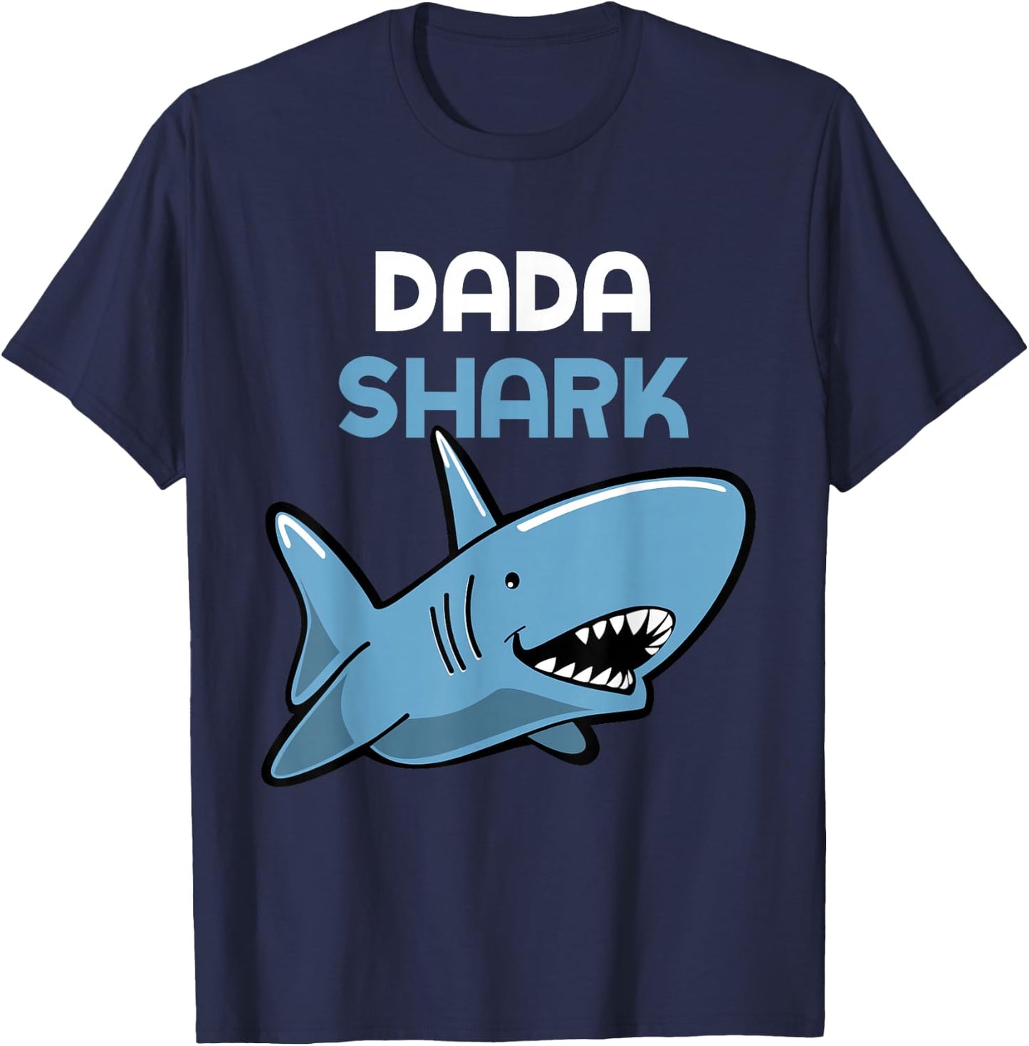 Dada Shark Cool Funny Family T-Shirt - T-Shirt | Navy