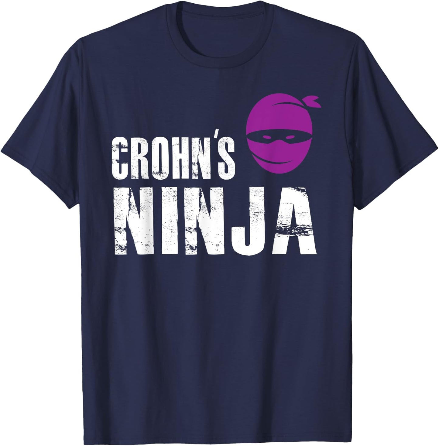 Crohn's Ninja - Support Awareness Fighter T-Shirt - T-Shirt | Navy