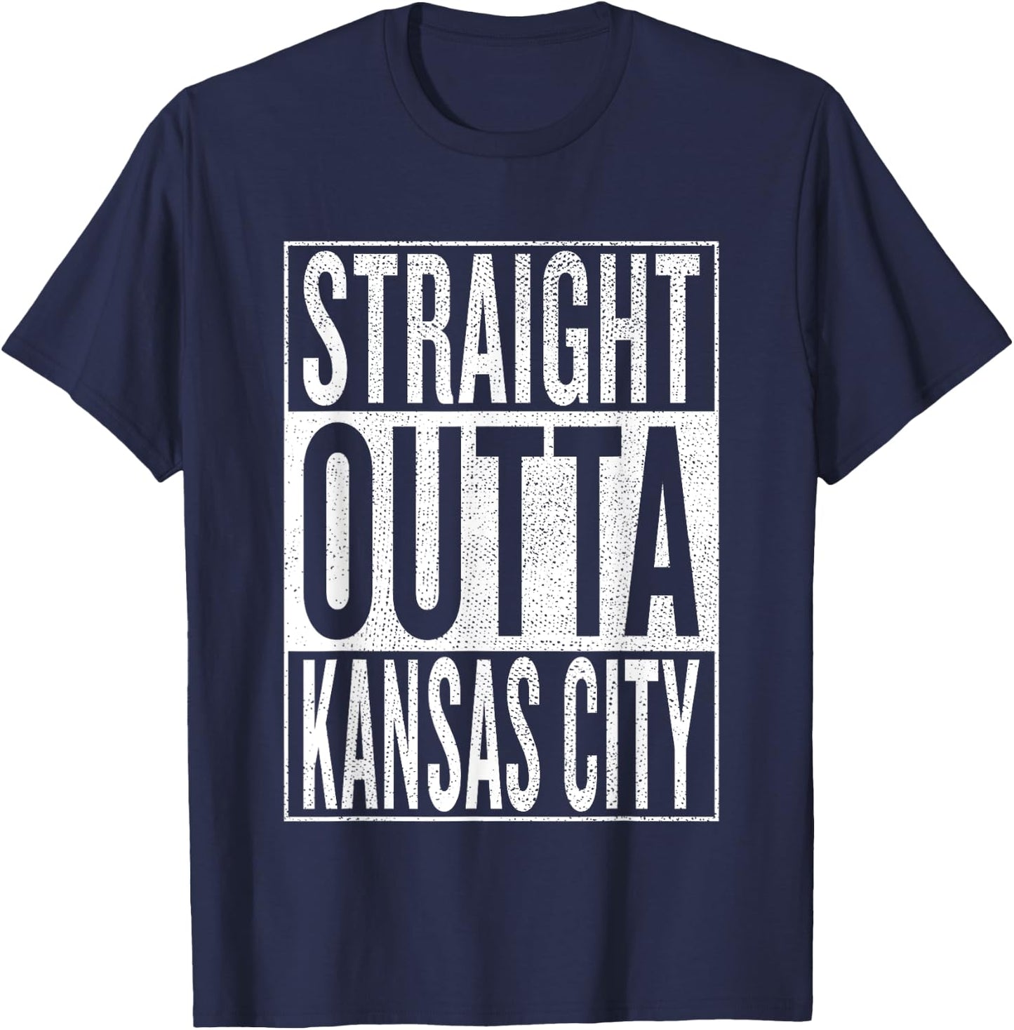Straight Outta Kansas City Great Travel & Gift T-Shirt - T-Shirt | Navy