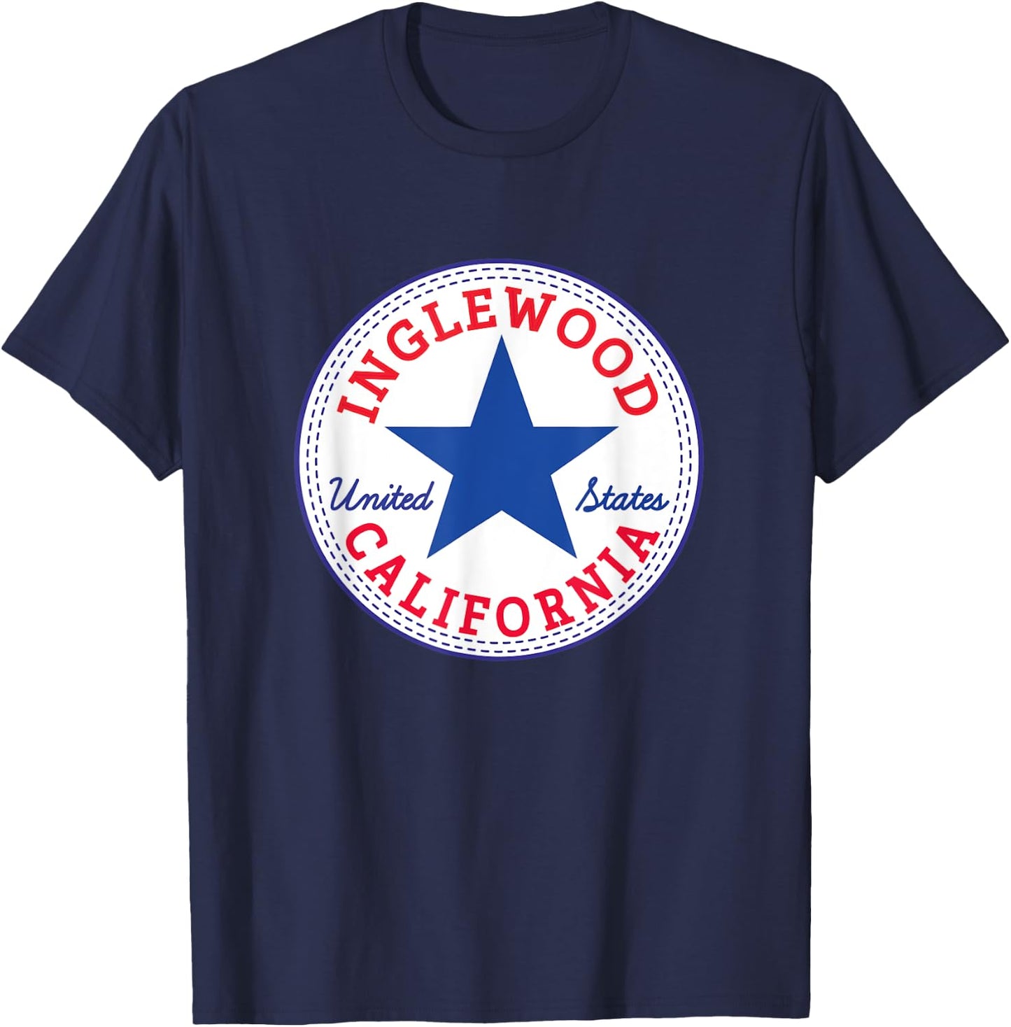 Inglewood Los Angeles County California urban Surf Outfit T-Shirt - T-Shirt | Navy