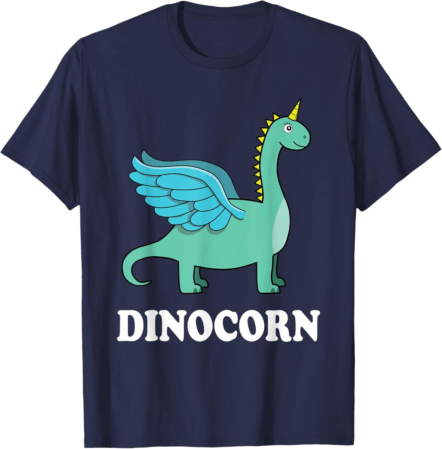 Dinocorn Shirt Dinosaur Unicorn with wings | girls boys gift T-Shirt - T-Shirt | Navy