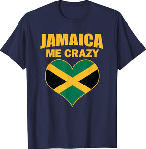 Jamaican Me Crazy Jamaica Quote T-Shirt - T-Shirt | Navy
