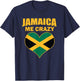Jamaican Me Crazy Jamaica Quote T-Shirt - T-Shirt | Navy
