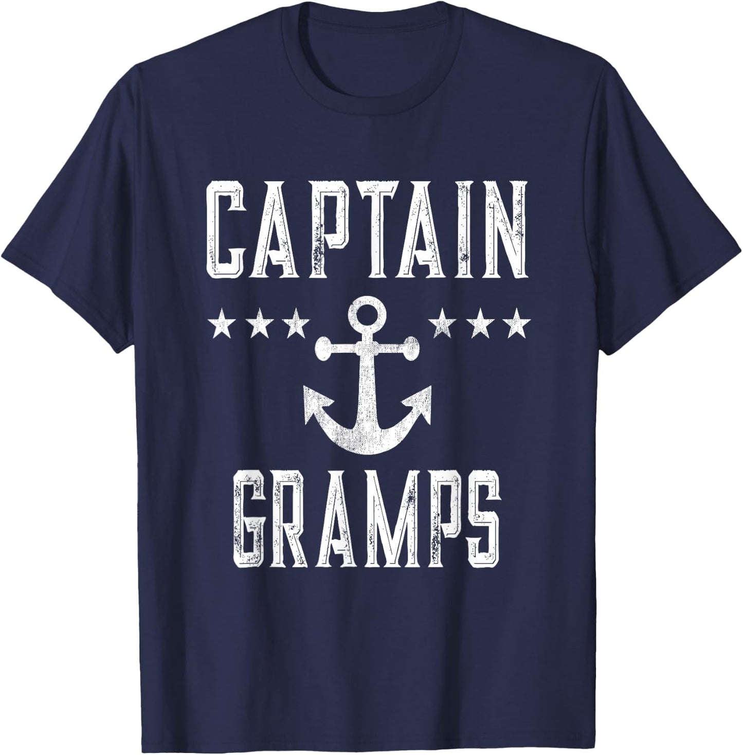 Vintage Captain Gramps - Family Cruise or Lake Boating T-Shirt - T-Shirt | Navy