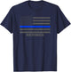 Retired Police Officer Thin Blue Line Flag T-Shirt - T-Shirt | Navy