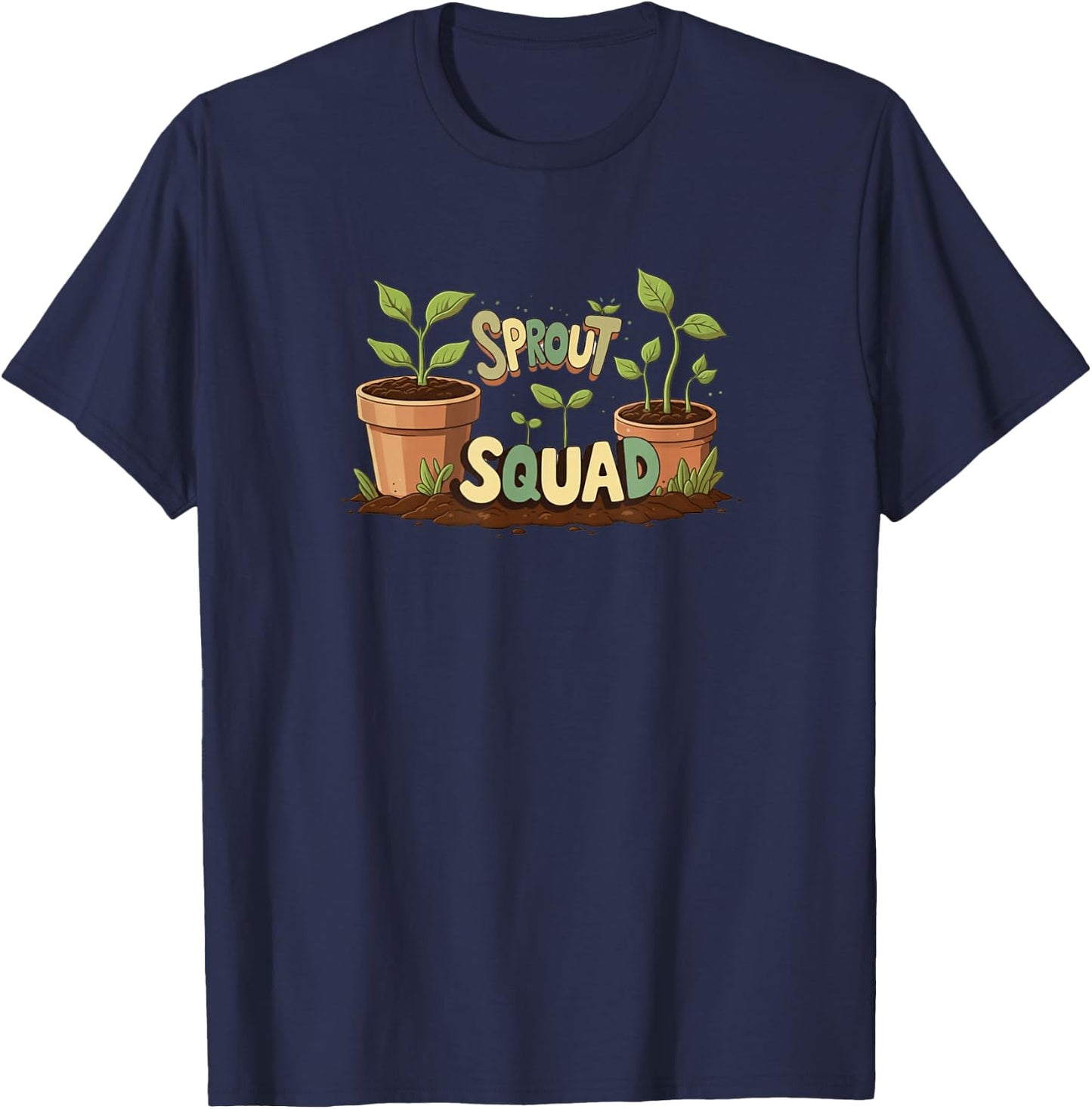 Sprout Squad, I Love Seedlings T-Shirt - T-Shirt | Navy