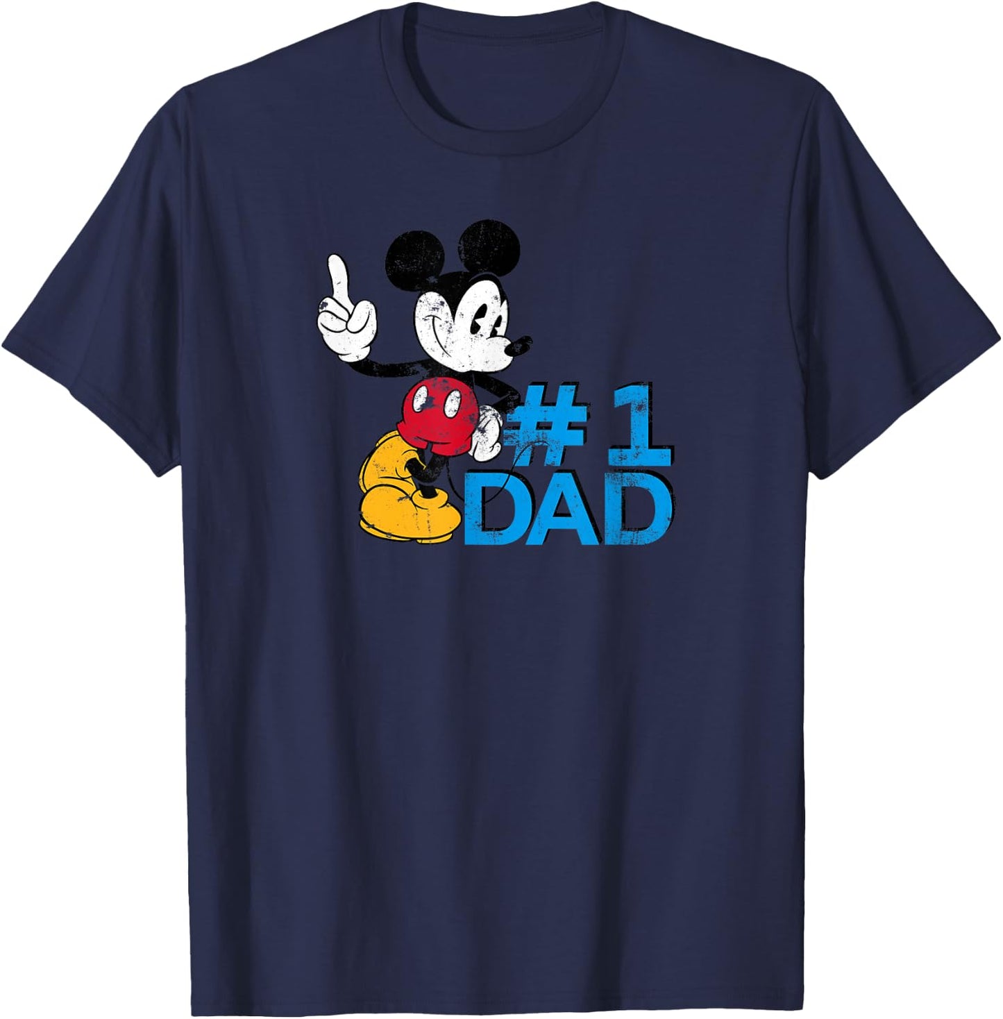 Disney Mickey Mouse Father's Day #1 Dad T-Shirt - T-Shirt | Navy