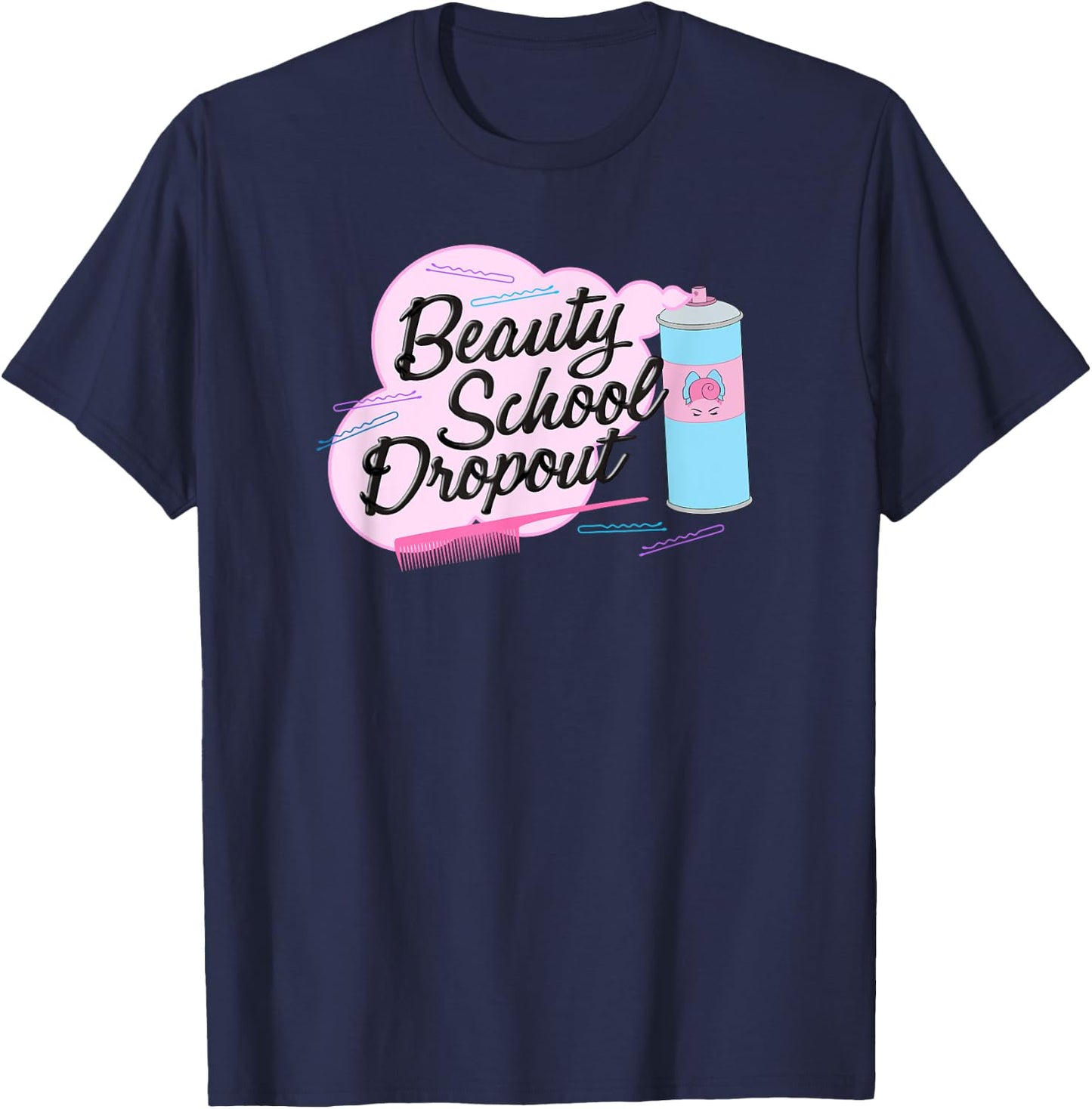 Grease | Pink Ladies | Beauty School Dropout T-Shirt - T-Shirt | Navy