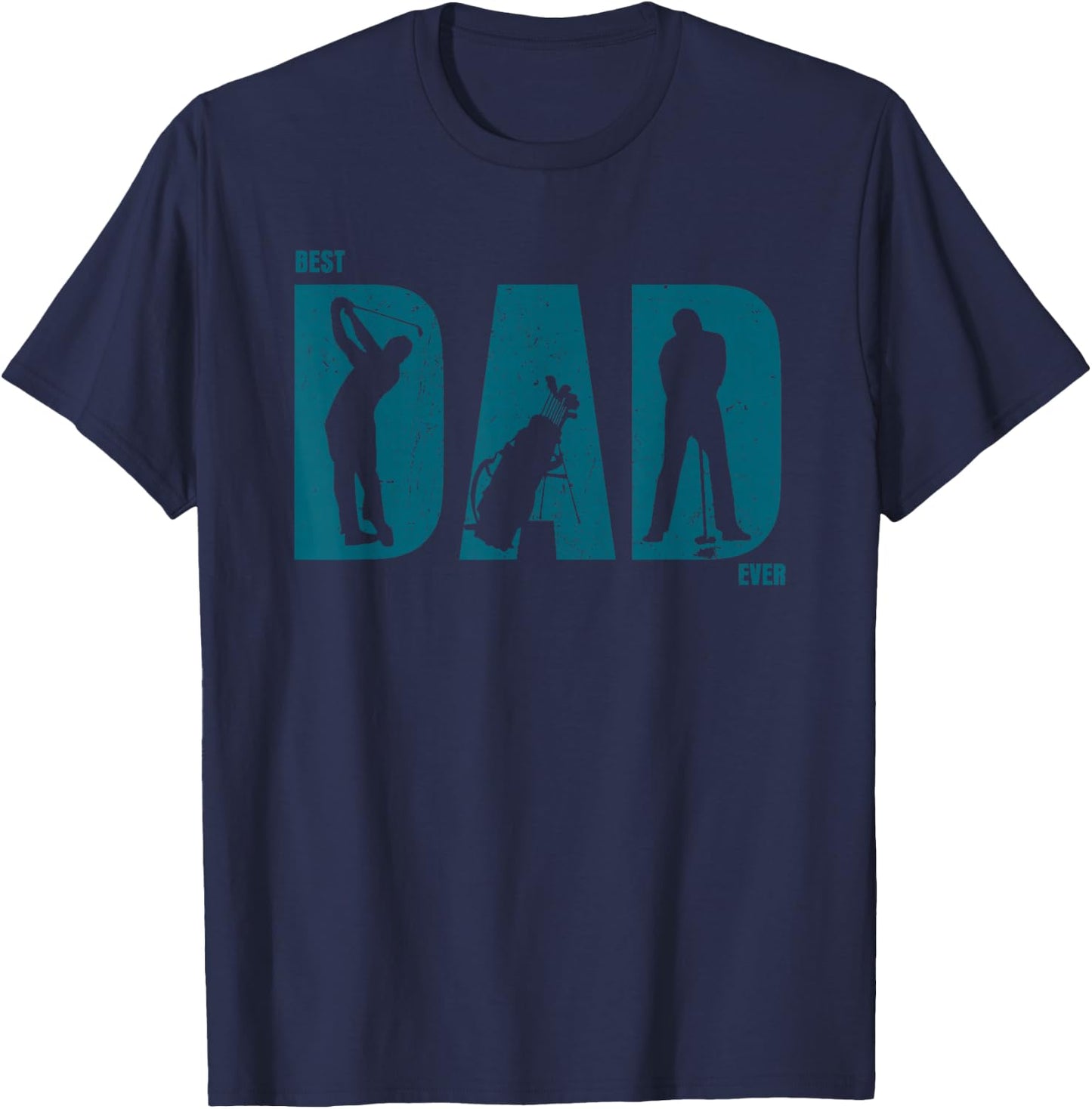 Best Golf Dad Ever T Shirt Golf Dad Shirt Father's Day Gift T-Shirt - T-Shirt | Navy