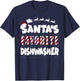 Santa's Favorite Dishwasher - Christmas T-Shirt - T-Shirt | Navy