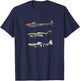 Fighter Airplanes Warbirds T-Shirt - T-Shirt | Navy