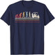 Funny Golf Shirt. Retro Style Evolution Of Man T-Shirt - T-Shirt | Navy