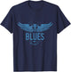 Blues Music Guitar Player Musician Vintage T-Shirt - T-Shirt | Navy