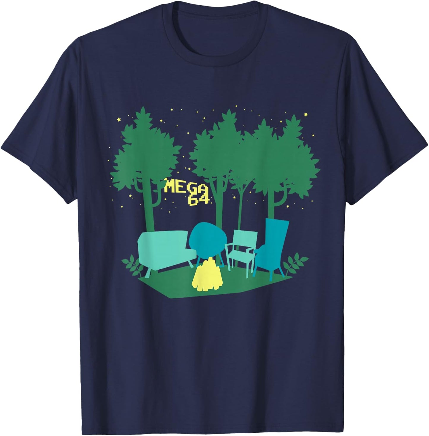 Mega64 Campfire Shirt T-Shirt - T-Shirt | Navy