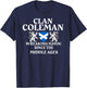 Clan Coleman Scottish Family Kilt Tartan Lion T-Shirt - T-Shirt | Navy