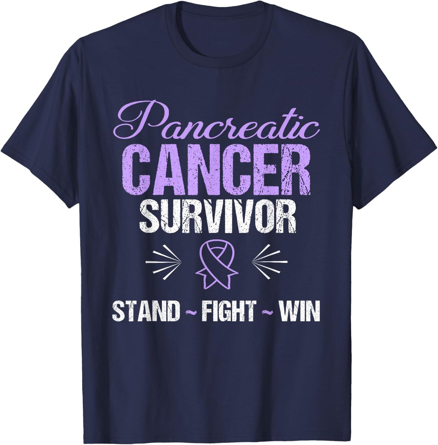 Pancreatic Cancer Shirt: Pancreatic Cancer Survivor T-Shirt - T-Shirt | Navy
