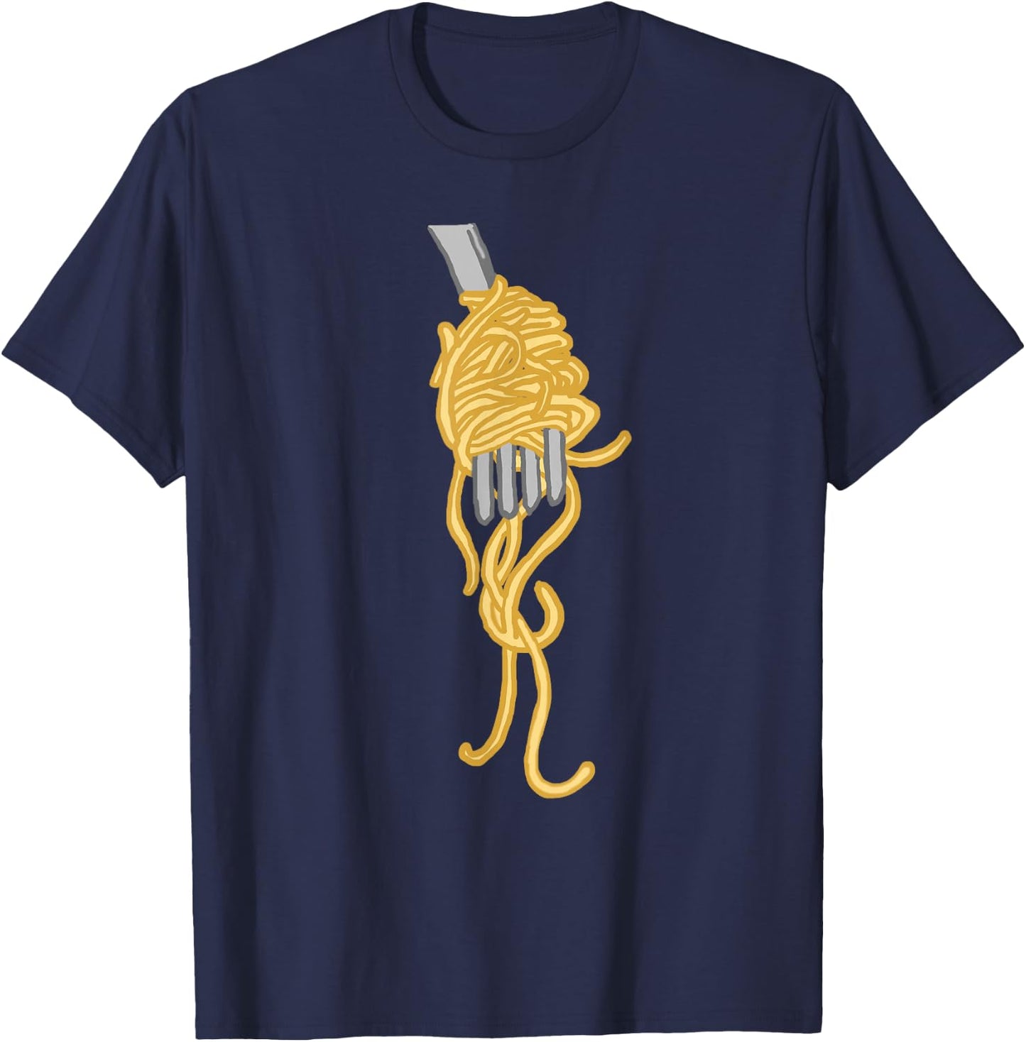 Spaghetti Pasta Noodles Italian Kitchen Chef Gourmet T-Shirt - T-Shirt | Navy