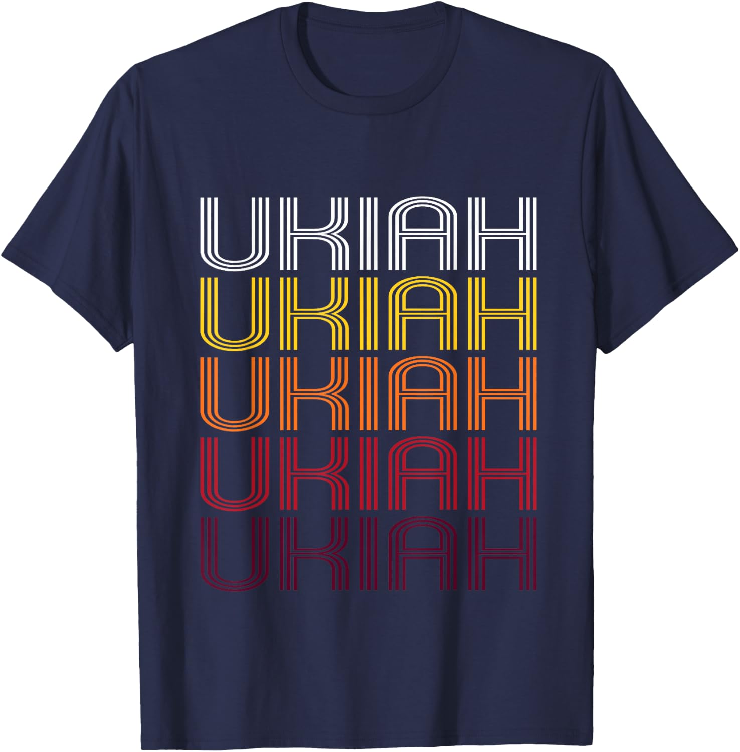 Ukiah, CA | Vintage Style California T-Shirt - T-Shirt | Navy