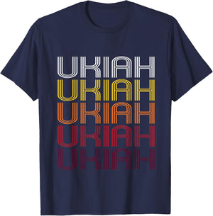Ukiah, CA | Vintage Style California T-Shirt - T-Shirt | Navy