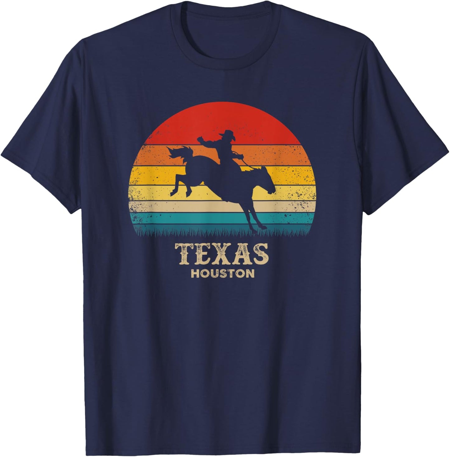 Vintage Texas - Houston Rodeo Souvenir T-Shirt - T-Shirt | Navy