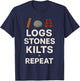 Highland Games Caber Tosser Clan Pride Scotland Strength T-Shirt - T-Shirt | Navy
