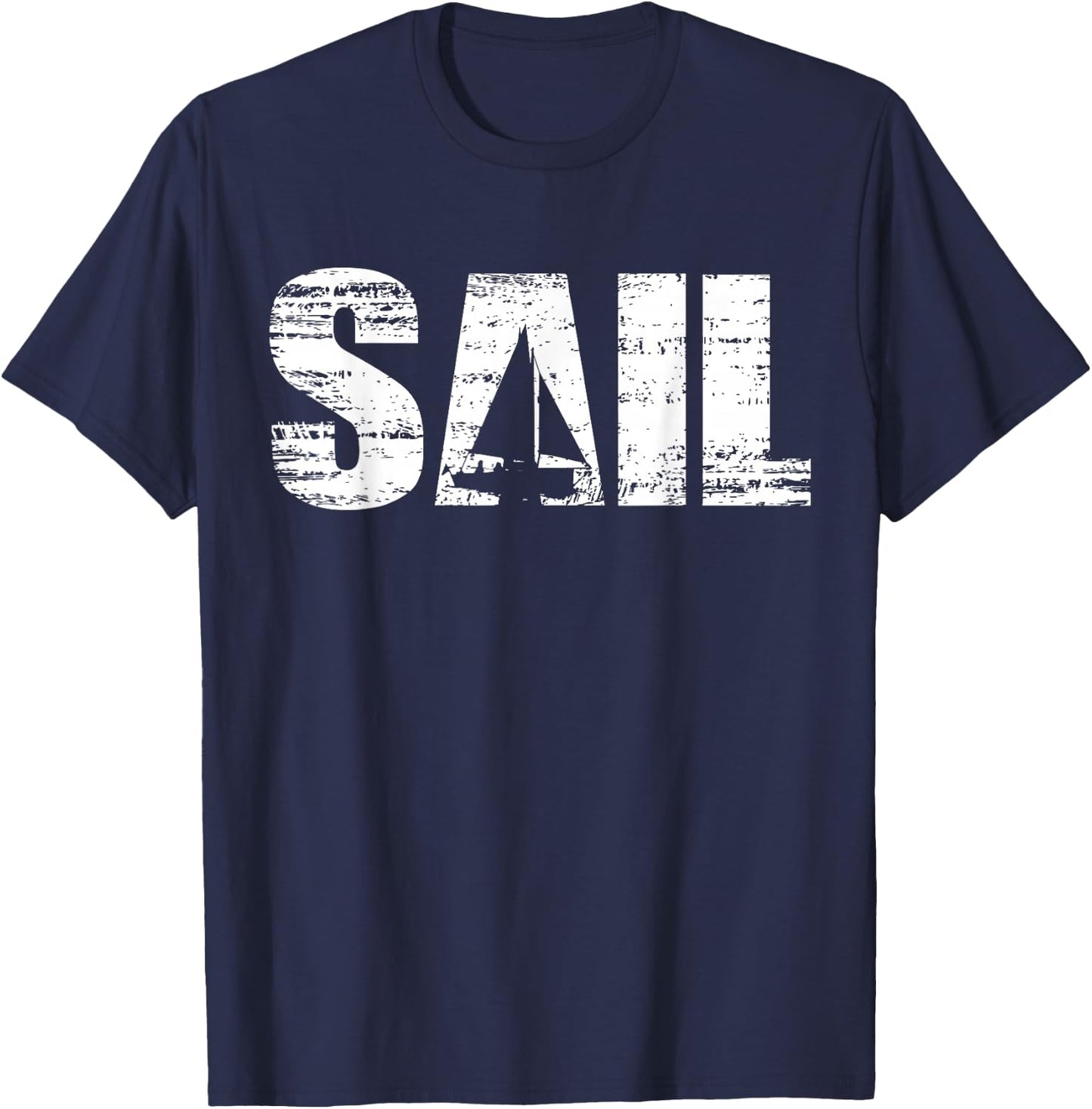 Sail - Distressed Look Sailing for Sailors T-Shirt - T-Shirt | Navy
