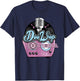 50s Doo Wop Sock Hop Dance Rock N Roll Vintage Microphone T-Shirt - T-Shirt | Navy