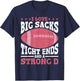 I Love Big Sacks Tight Ends And A Strong D T-Shirt - T-Shirt | Navy