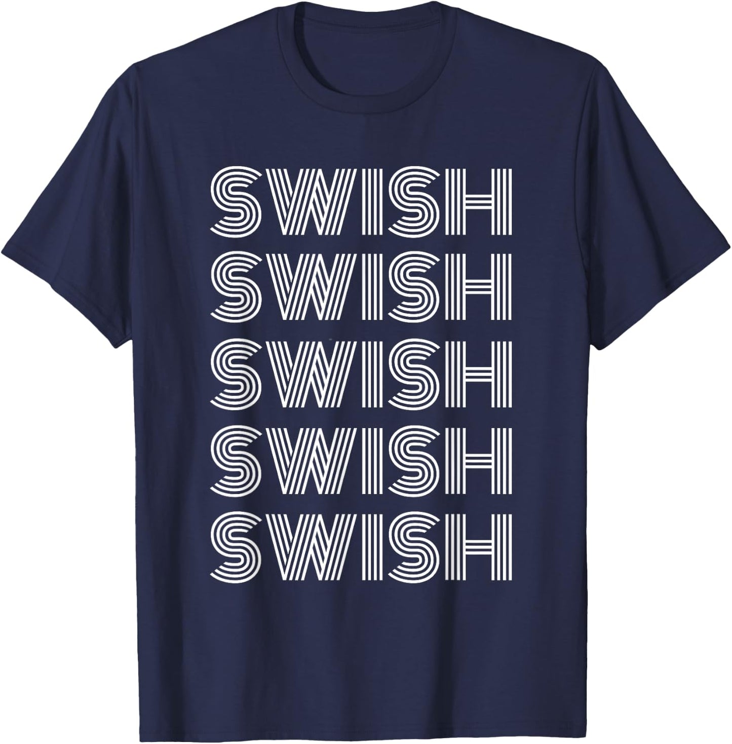 Swish Cool Basketball Game Day Fans Players T-Shirt - T-Shirt | Navy