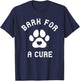 Bark For A Cure Paw Print Canine Cancer Pet Cancer T-Shirt - T-Shirt | Navy