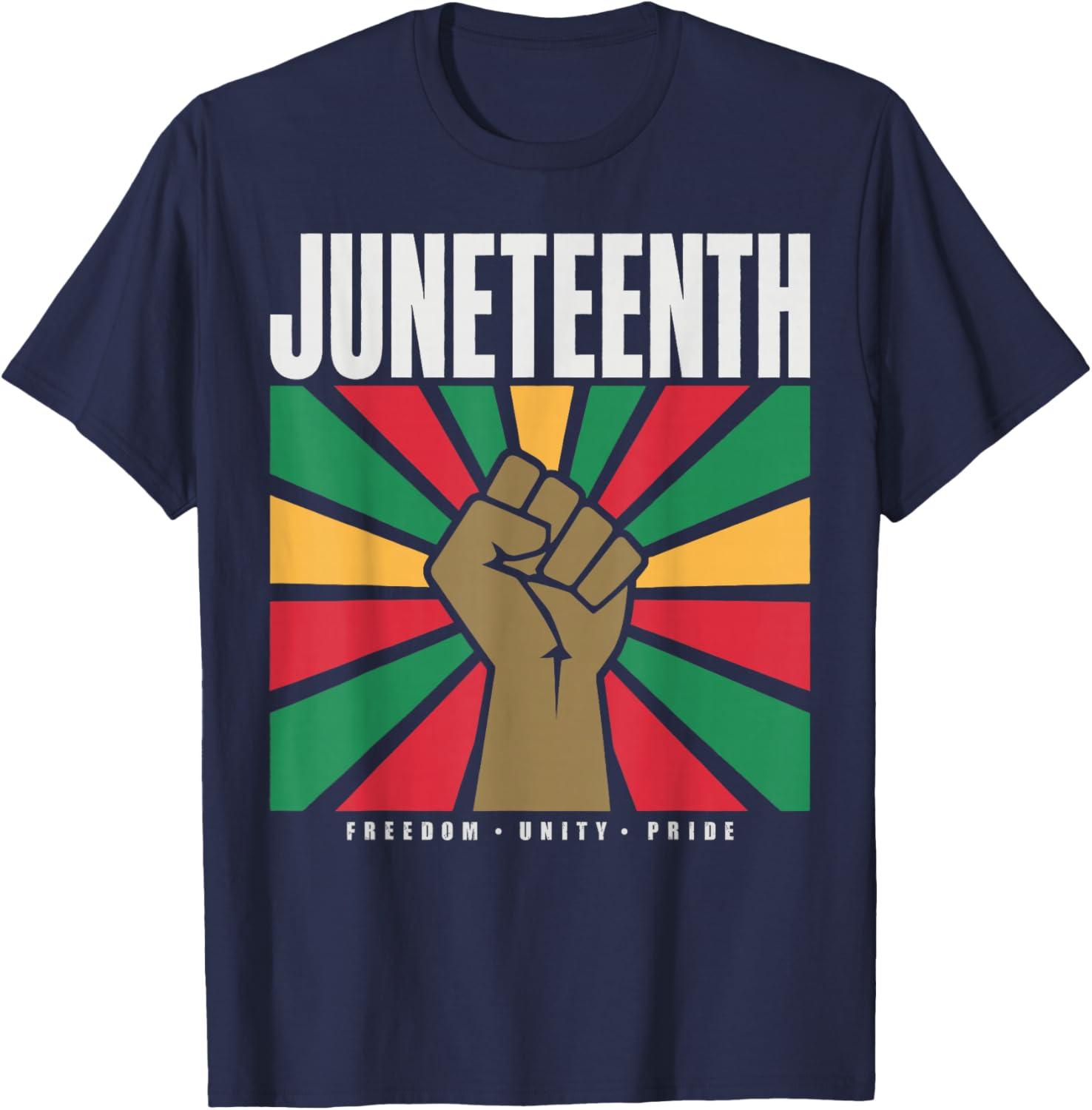 Juneteenth 1865 Freedom Day African Pride T-Shirt - T-Shirt | Navy