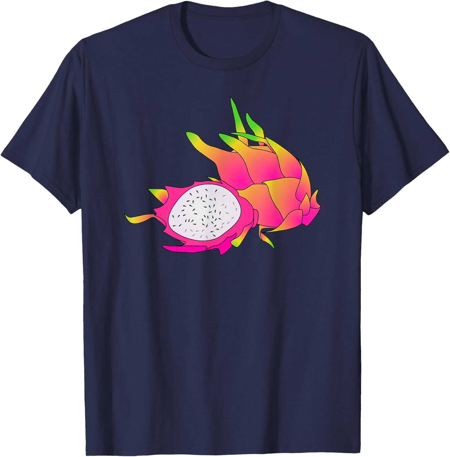 Dragon Fruit Pitaya Tropical Fruit T-Shirt - T-Shirt | Navy