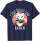 Funny Cat Ramen Anime Merch Kawaii Clothes Graphic Men T-Shirt - T-Shirt | Navy