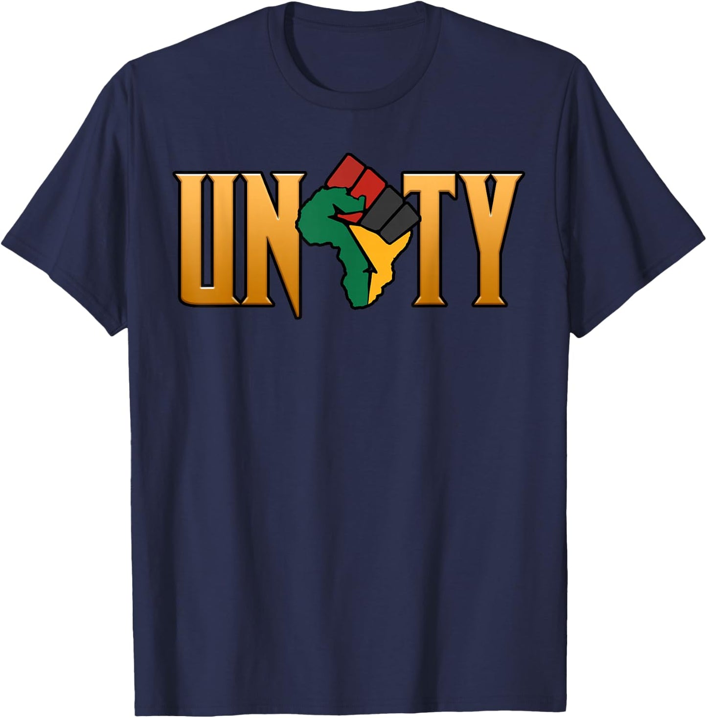 Unity For African American Black Pride Kings & Queens T-Shirt - T-Shirt | Navy