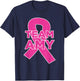 Team Amy - Breast Cancer Awareness T-Shirt - T-Shirt | Navy