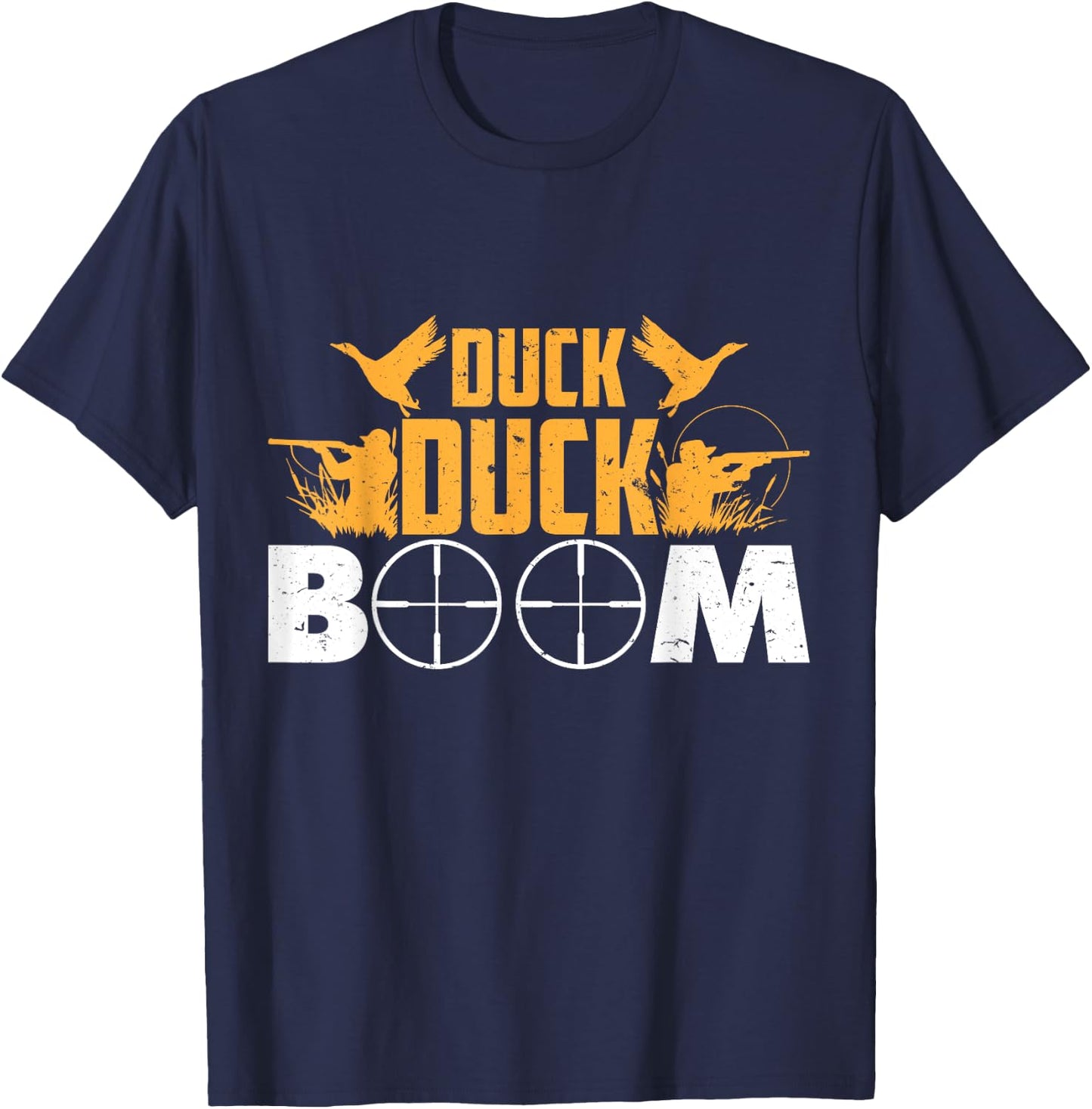 Duck Duck Boom Duck Duck Trees Hunter Men Women Youth T-Shirt - T-Shirt | Navy